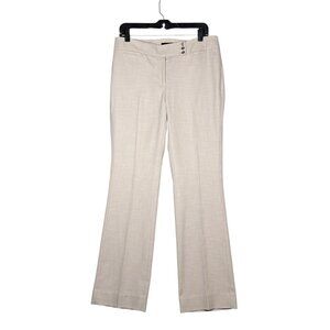 WHBM Sleek Boot Cut Beige Dress Pants Lined Womens Sz 10R Bootcut Mid Rise Tan